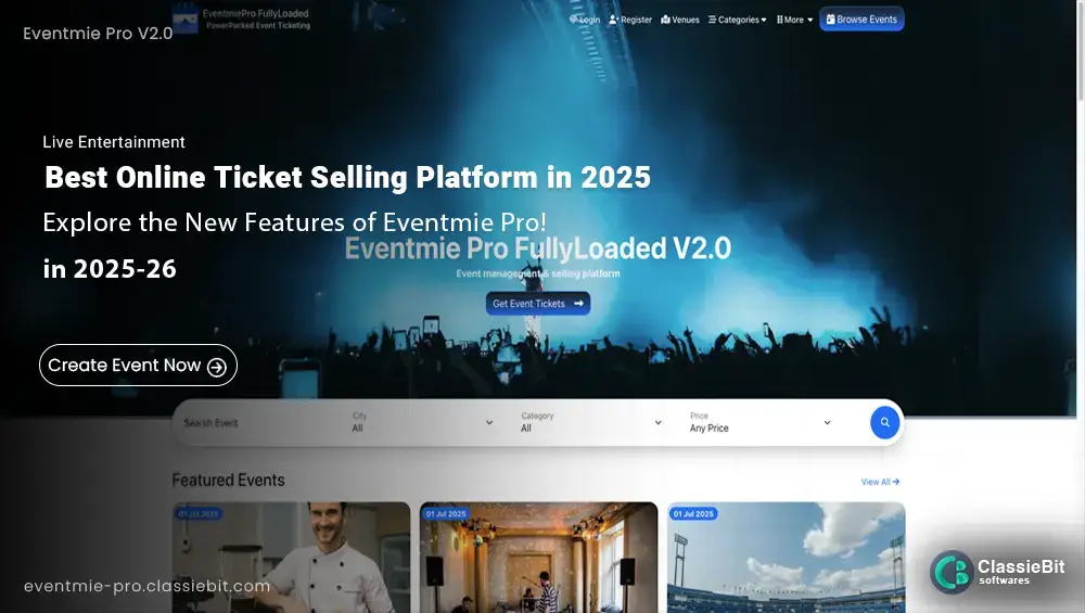 Best Online Ticket Selling Platform in 2025 – Explore the New Features of Eventmie Pro!