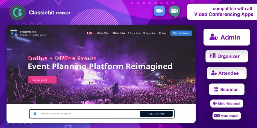 1000+ Sales Celebration Eventmie Pro v1.7 free update with Booking Limit per Customer, RSVP Tickets and more